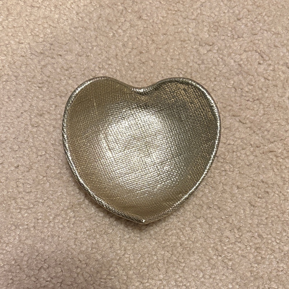 Heart-Shaped Gold Dish